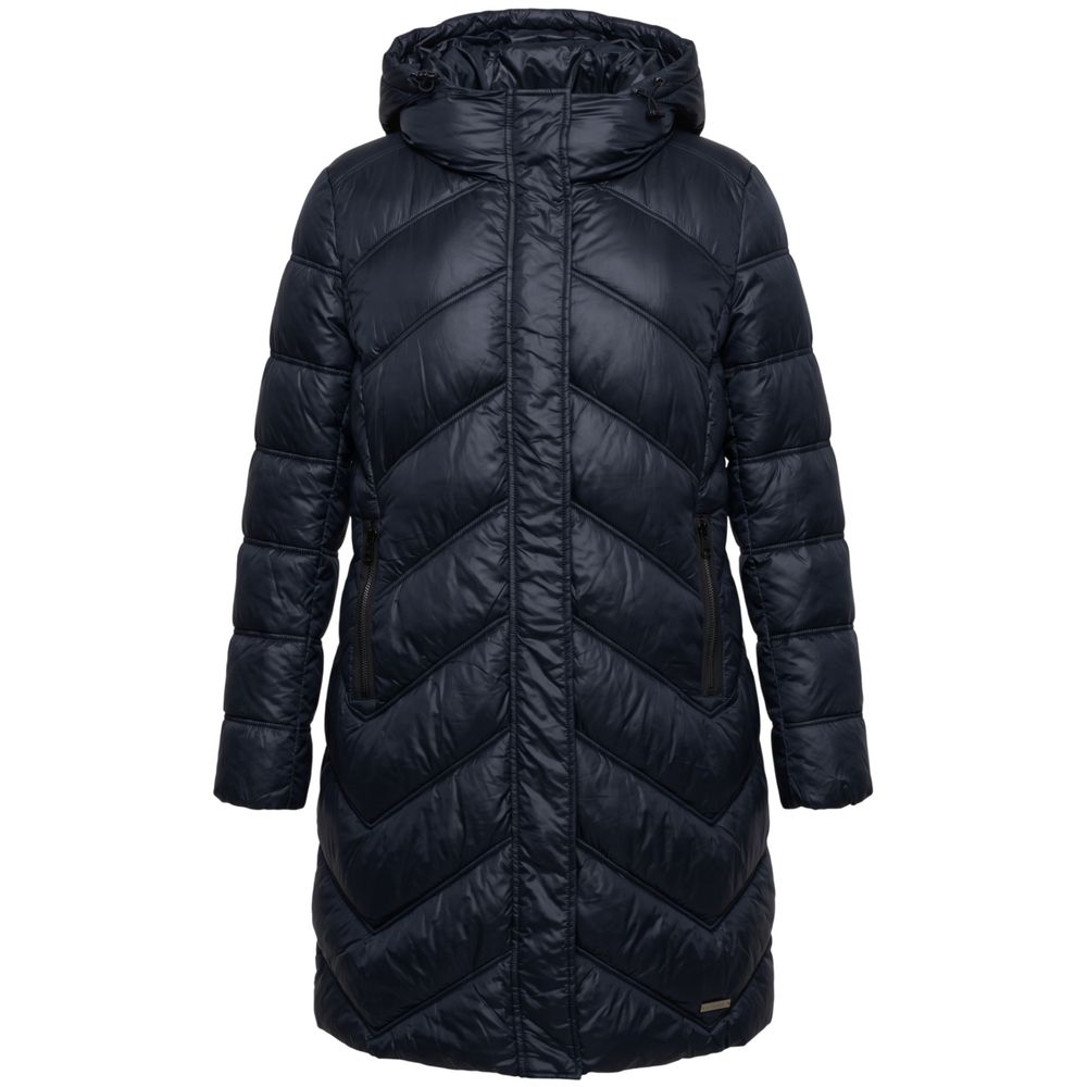 Blue Baldinini Trend long padded nylon women’s jacket