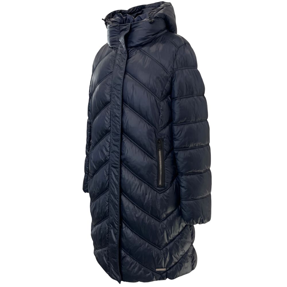 Blue Baldinini Trend long padded nylon women’s jacket