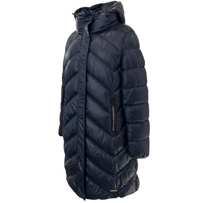 Blue Baldinini Trend long padded nylon women’s jacket