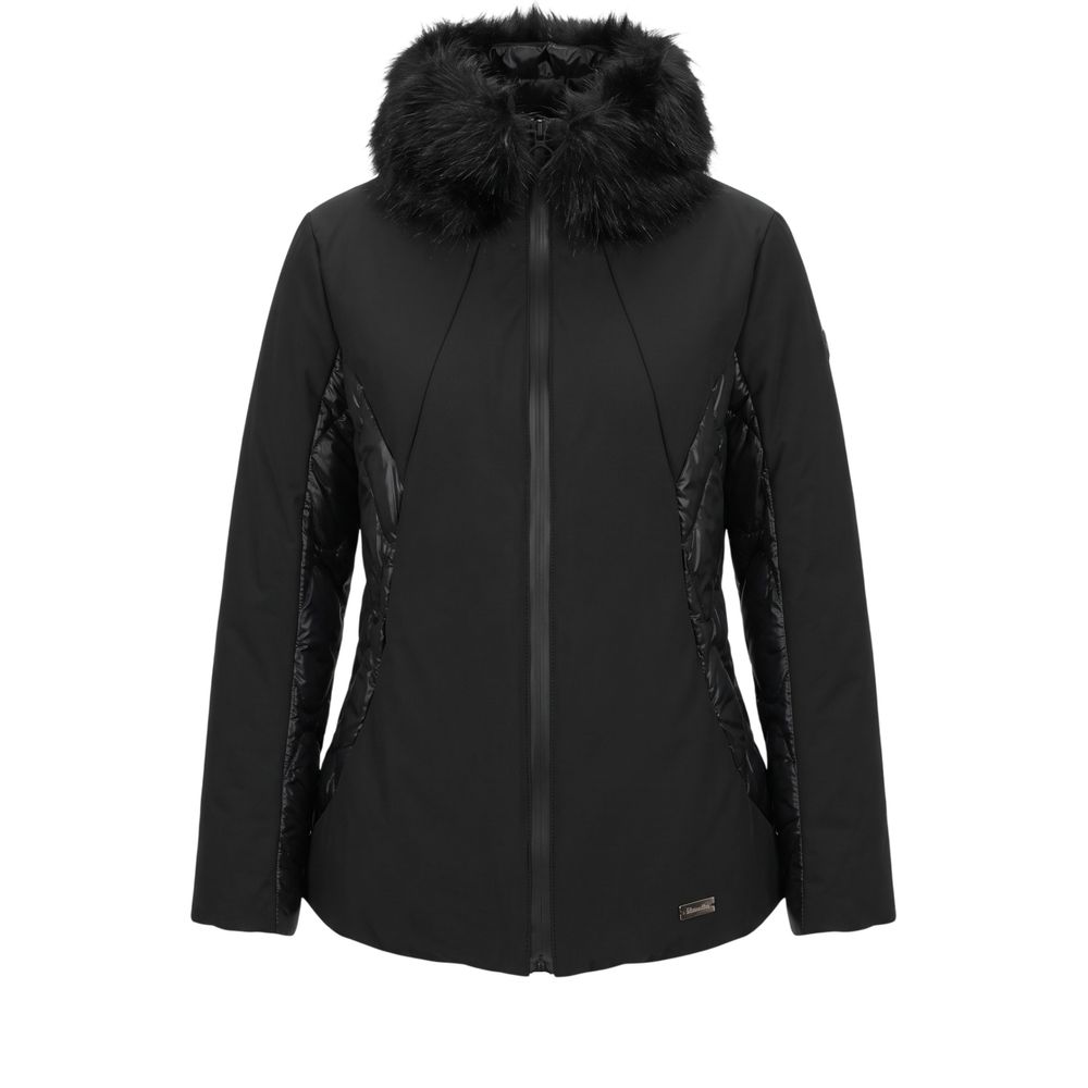 Baldinini Trend Black Padded Nylon Jacket