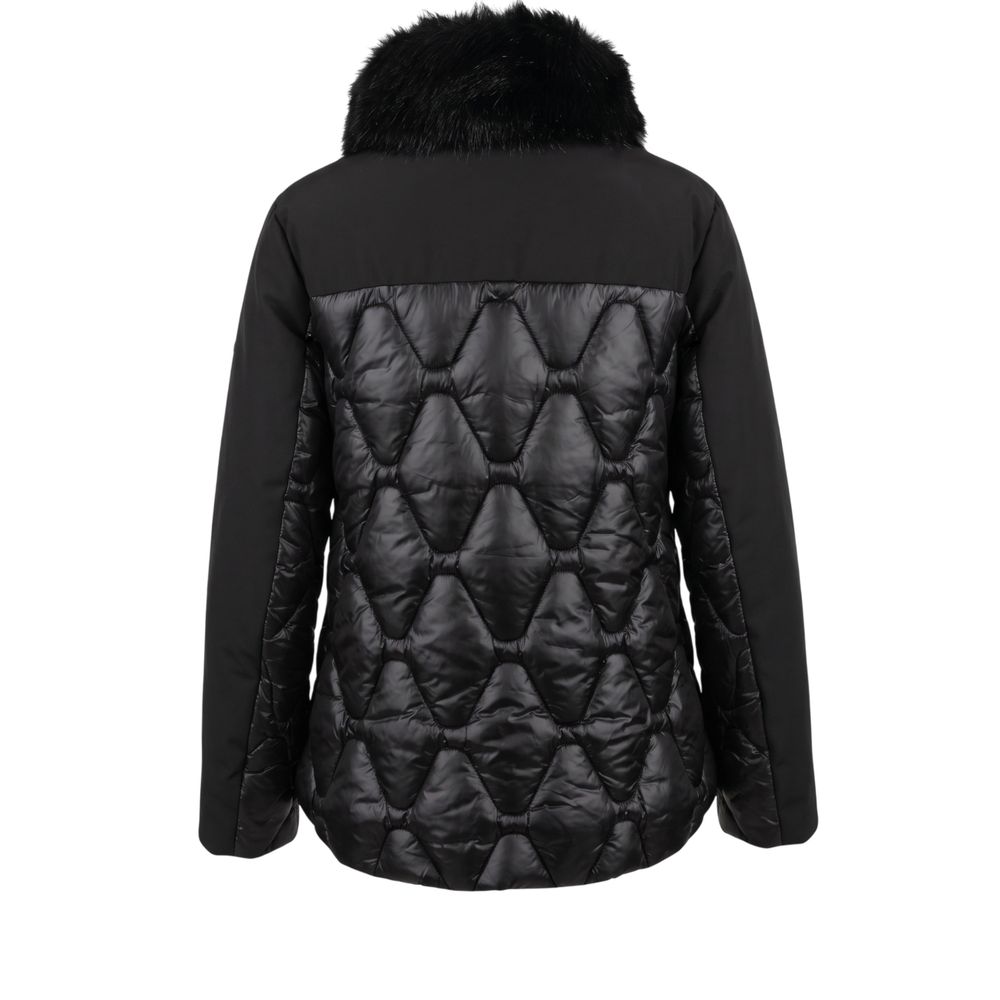 Baldinini Trend Black Padded Nylon Jacket