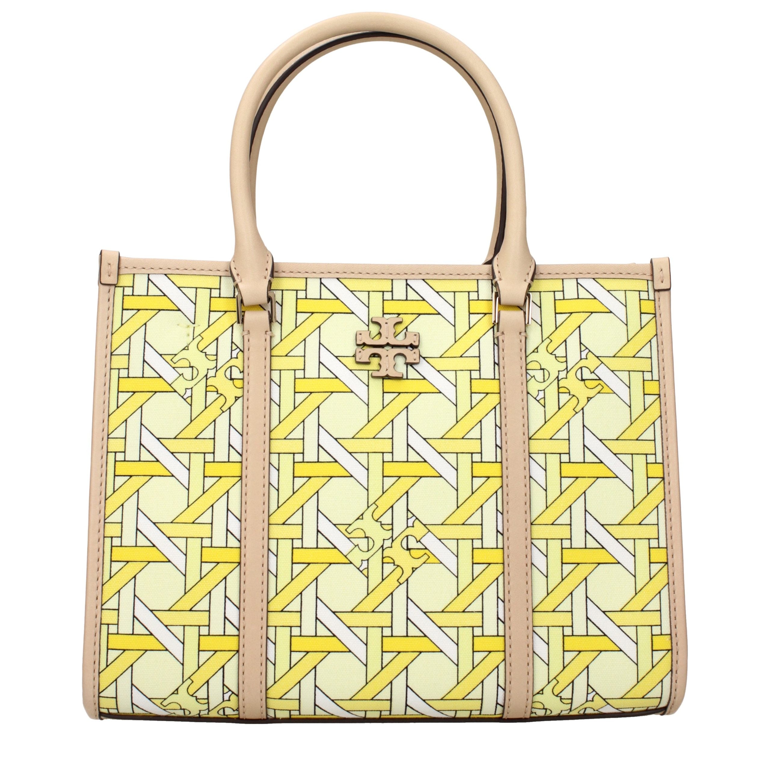 Tory Burch Yellow Fabric Handbag