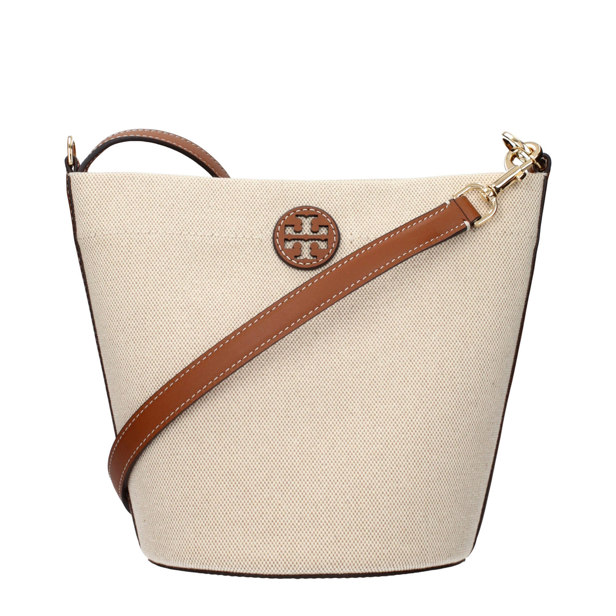 Tory Burch beige fabric crossbody bag