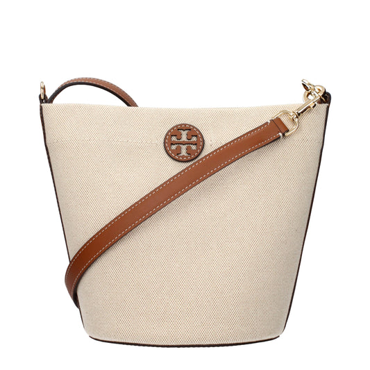 Tory Burch beige fabric crossbody bag