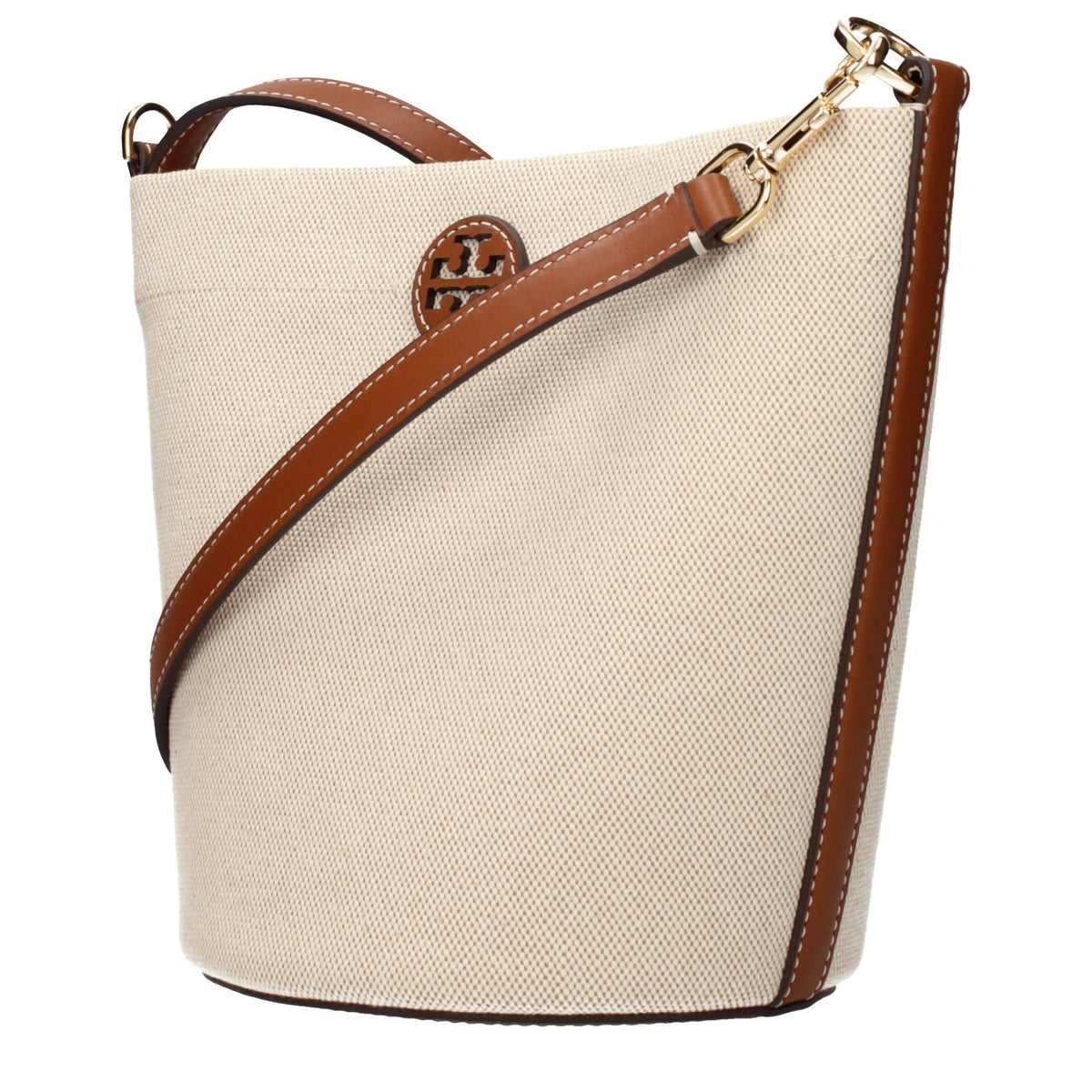 Tory Burch beige fabric crossbody bag