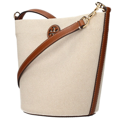 Tory Burch beige fabric crossbody bag