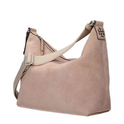 Tory Burch pink suede leather crossbody bag
