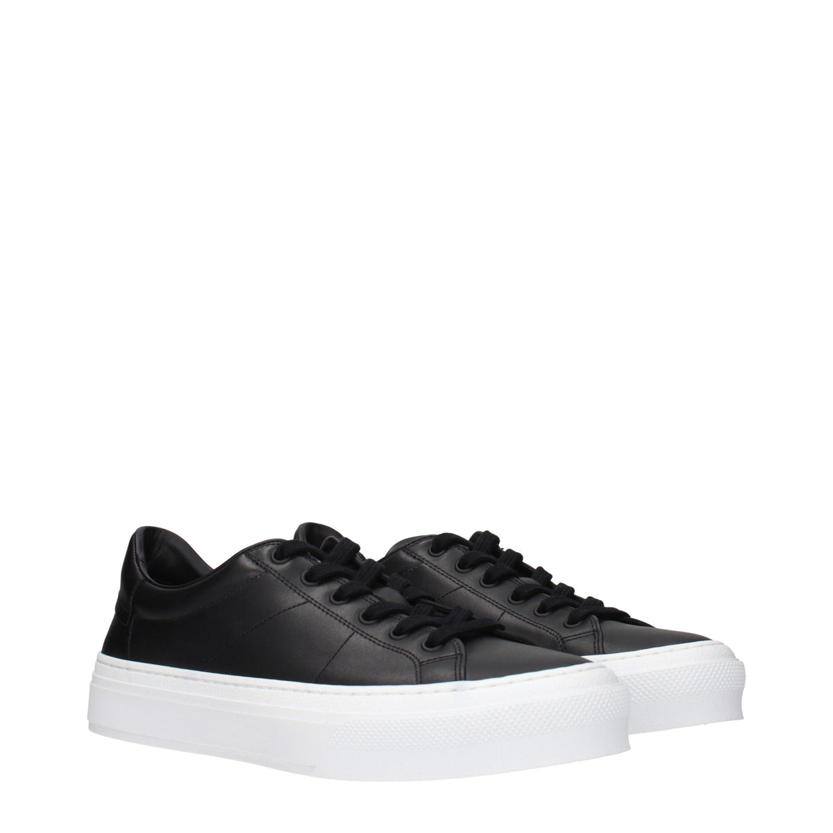 Givenchy black leather low-top sneakers
