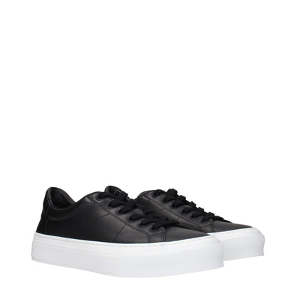 Givenchy black leather low-top sneakers