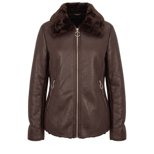 Baldinini Trend Brown Polyester Women Jacket