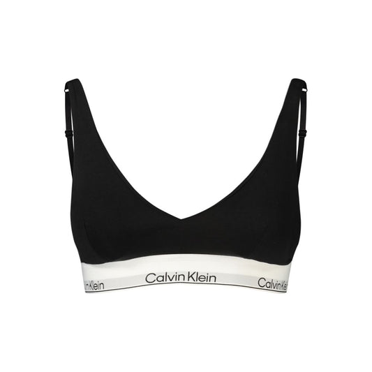 Black Calvin Klein push-up triangle bra in cotton, modal and elastane