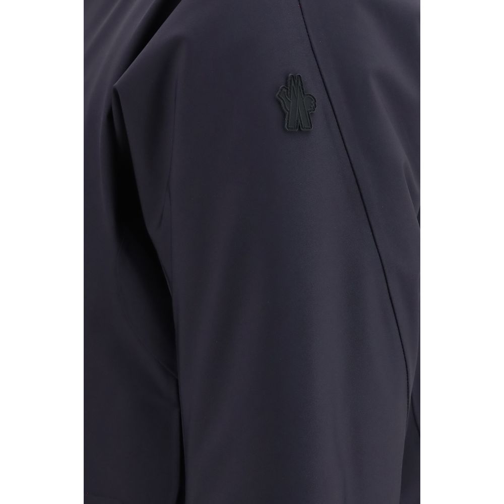 Moncler Grenoble blue polyamide ski jacket