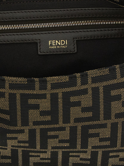 Fendi Brown Polyester Shoulder Bag