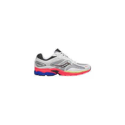 Beige Saucony unisex athletic sneakers in synthetic material and fabric
