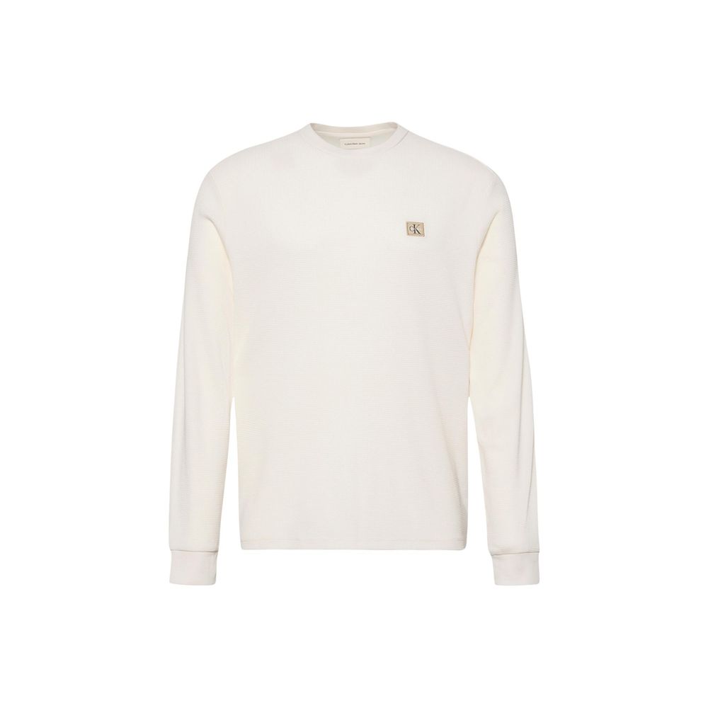 Calvin Klein Jeans Beige Cotton Long Sleeve T-Shirt