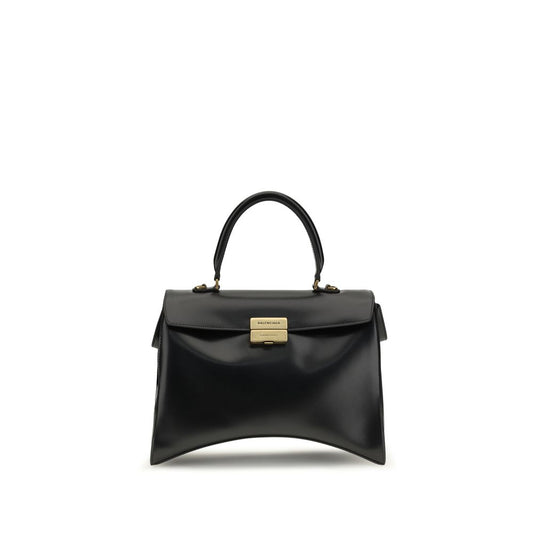 Black Balenciaga Hourglass Avenue calf leather bag