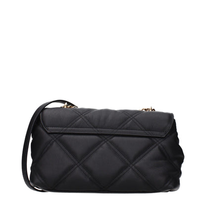 Versace Black Leather Shoulder Bag