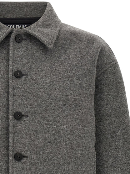 Jacquemus Gray Virgin Wool Bomber