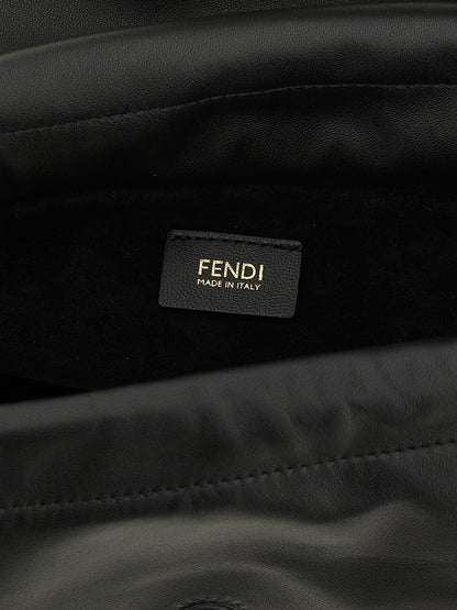 Fendi Baguette Soft Media black lambskin handbag