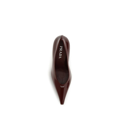 Prada Bordeaux Goatskin High Heel Pumps