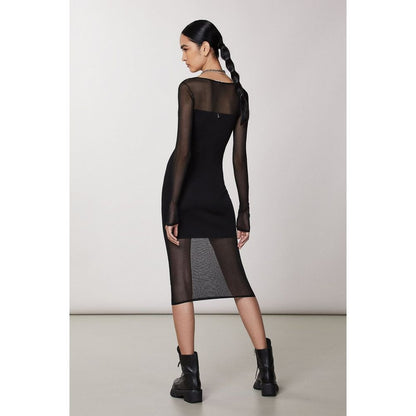 Patrizia Pepe Black Viscose Casual Dress