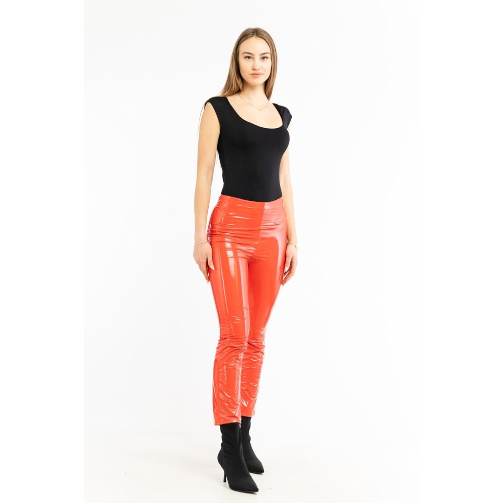 Patrizia Pepe racing red women's pants in polyurethane