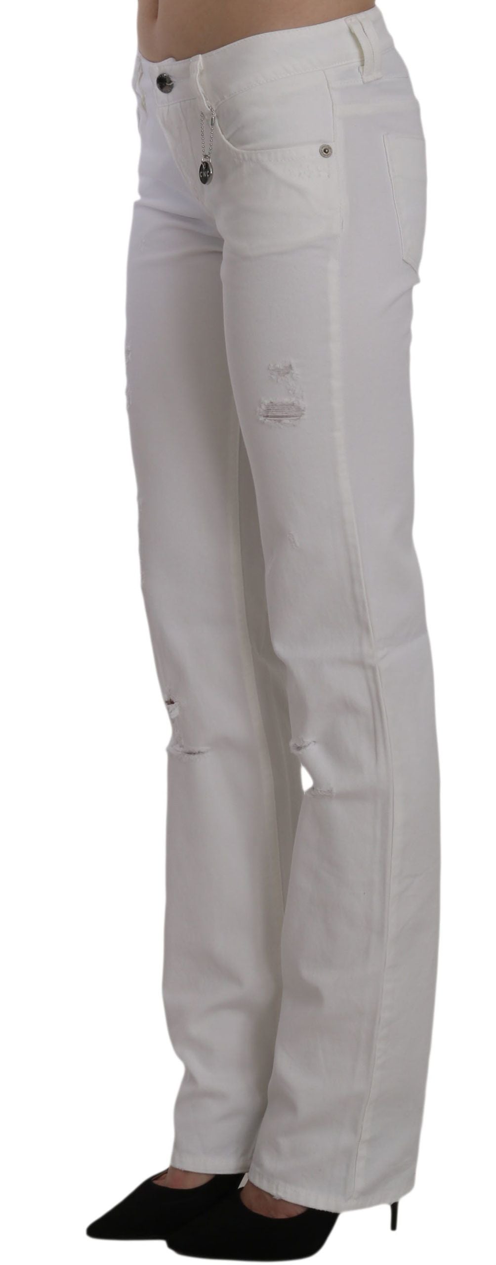 White Costume National C'N'C cotton jeans