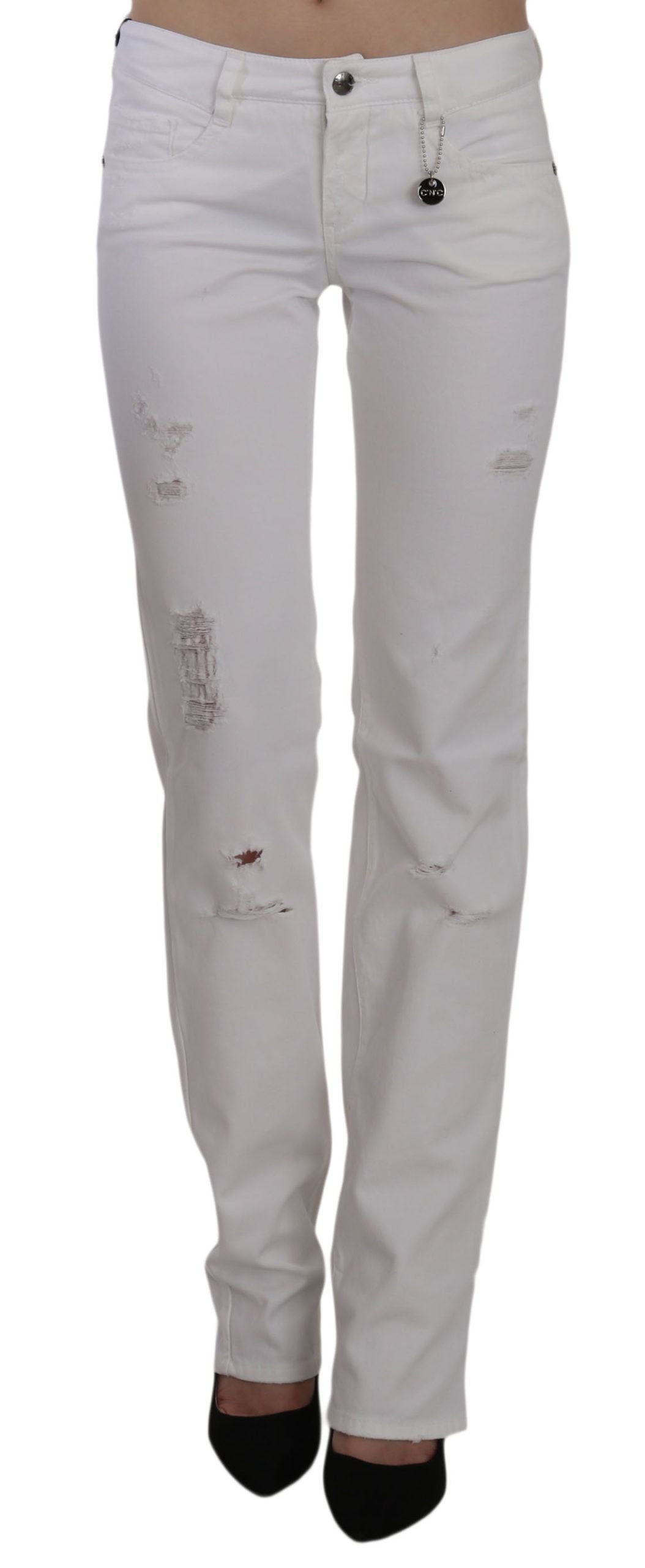 White Costume National C'N'C cotton jeans