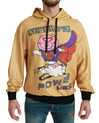 Dolce & Gabbana gold cotton hooded sweater