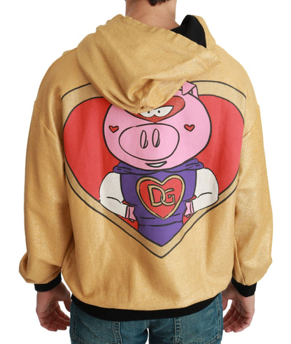 Dolce & Gabbana gold cotton hooded sweater