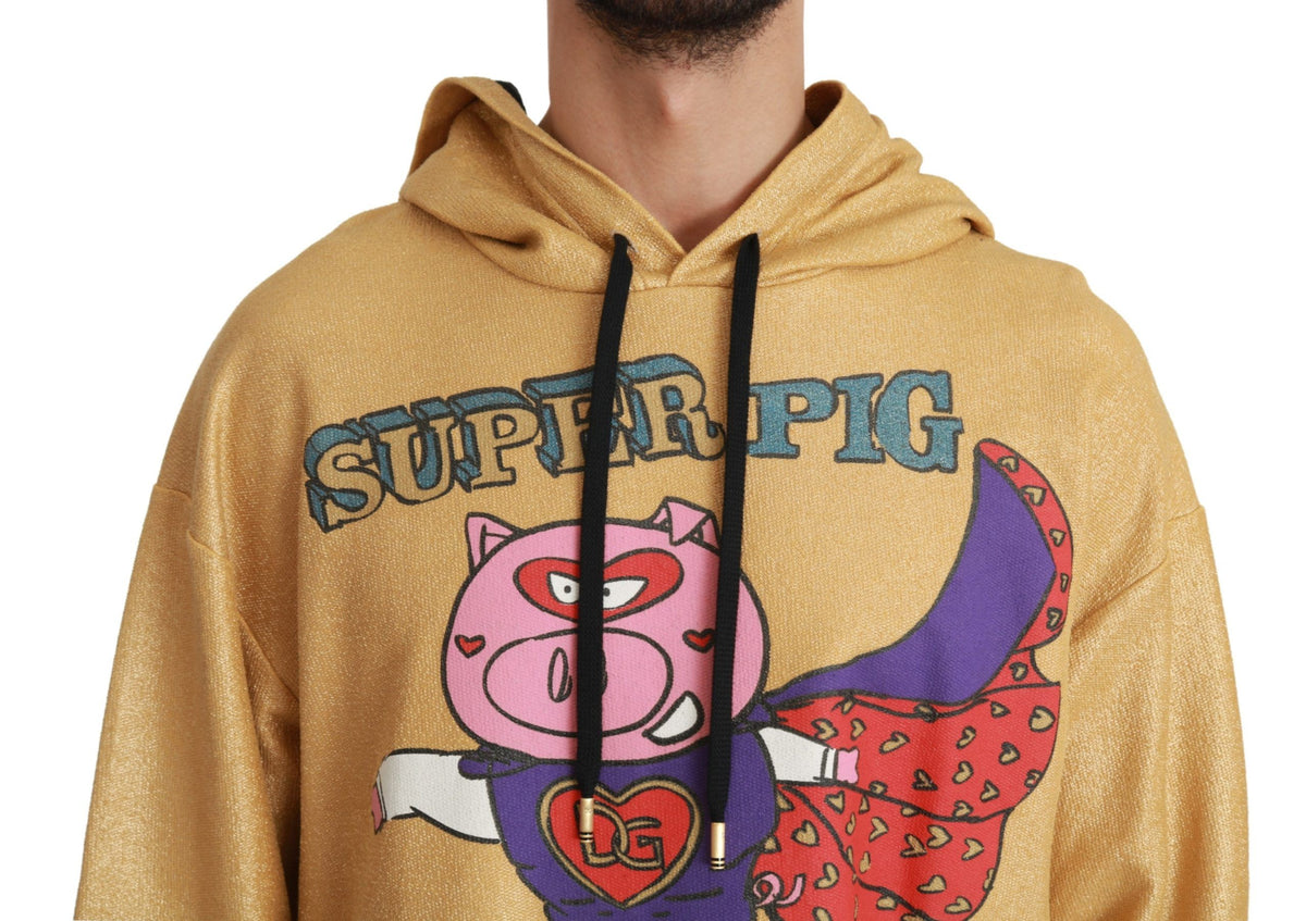 Dolce & Gabbana gold cotton hooded sweater