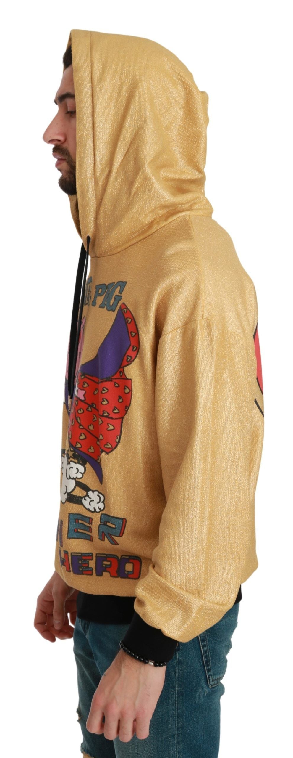 Dolce & Gabbana gold cotton hooded sweater
