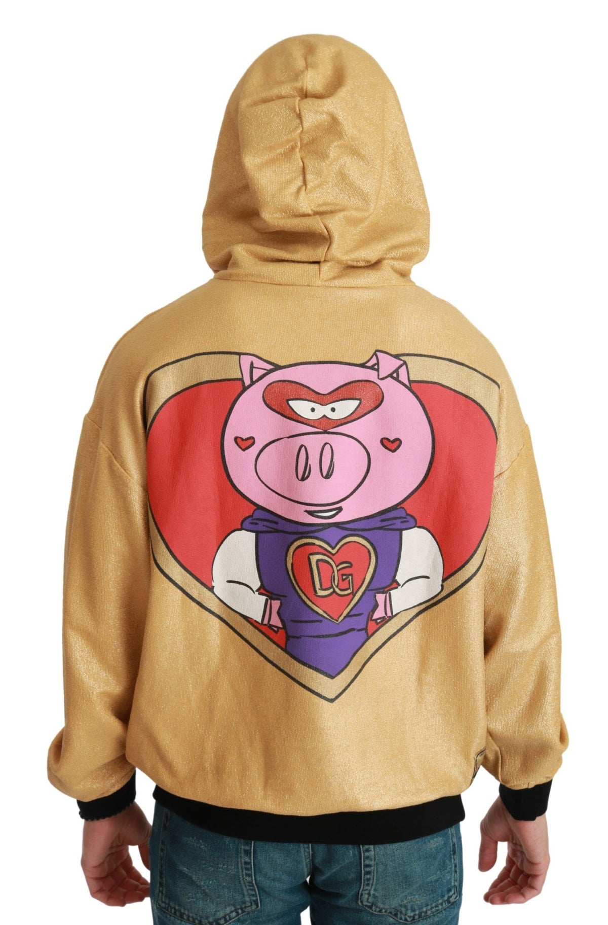 Dolce & Gabbana gold cotton hooded sweater