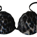 Roberto Cavalli Black Lace Reggiseno Nylon Bra Underwear