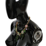 Dolce & Gabbana Elegant Alua Crystal Charms Leaves Pendant Necklace