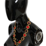 Dolce & Gabbana Elegant Alua Crystal Charm Statement Necklace