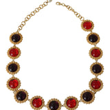 Dolce & Gabbana Elegant Alua Crystal Charm Statement Necklace