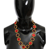 Dolce & Gabbana Elegant Alua Crystal Charm Statement Necklace
