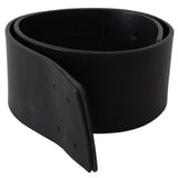 GF Ferre Black Genuine Leather Wide Logo Waist Belt
