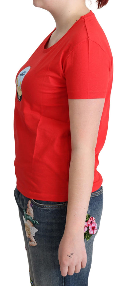 Moschino Printed Cotton T-Shirt – Red