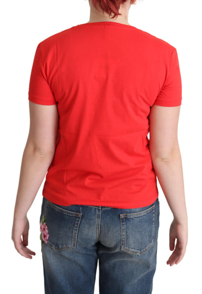 Moschino Printed Cotton T-Shirt – Red