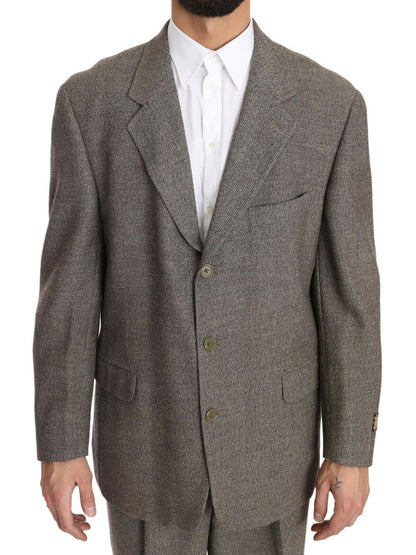 Fendi light brown wool suit