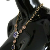 Dolce & Gabbana Elegant Alua Gold Crystal Floral Charm Necklace