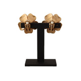 Dolce & Gabbana Elegant Alua Floral Crystal Pearl Clip-On Earrings