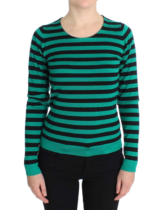 Dolce & Gabbana black and green cashmere silk sweater