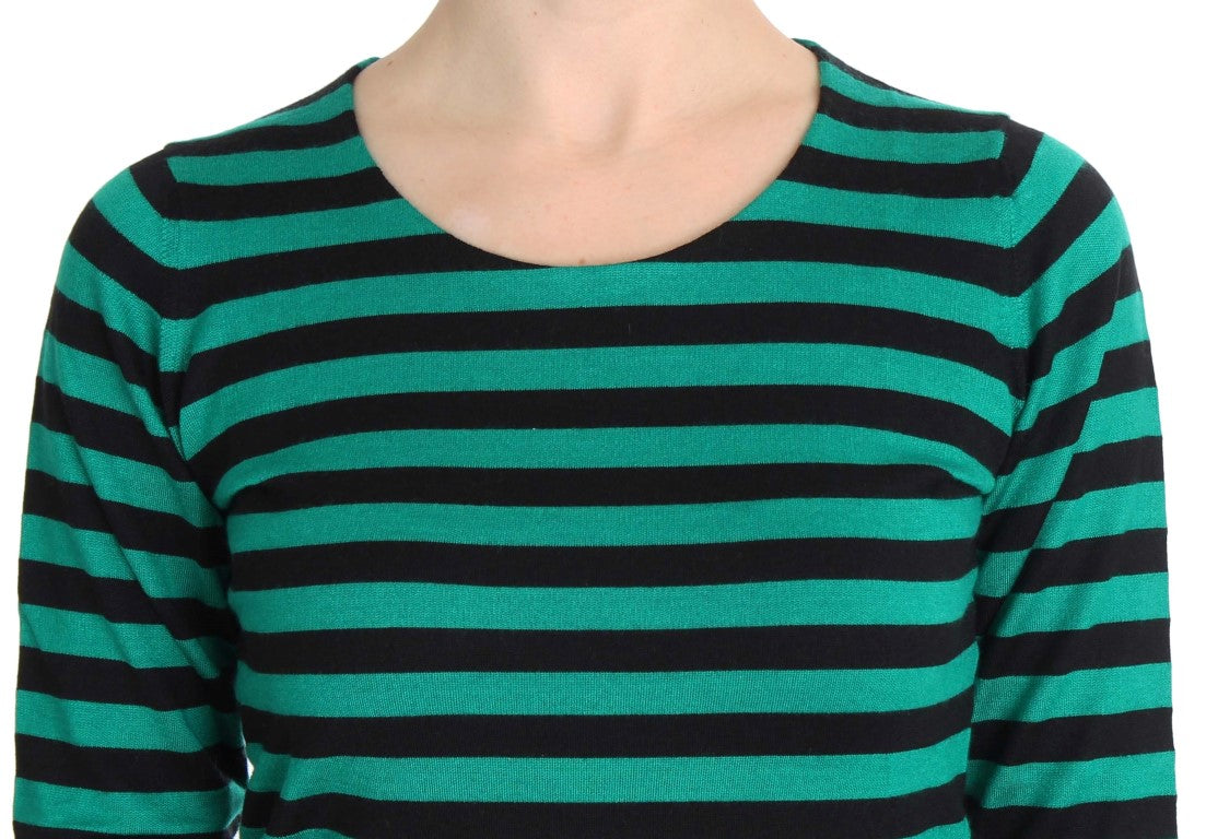 Dolce & Gabbana black and green cashmere silk sweater