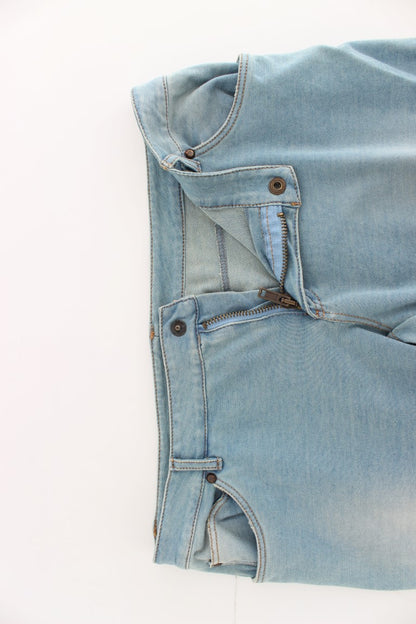Ermanno Scervino light blue capri jeans in cotton blend