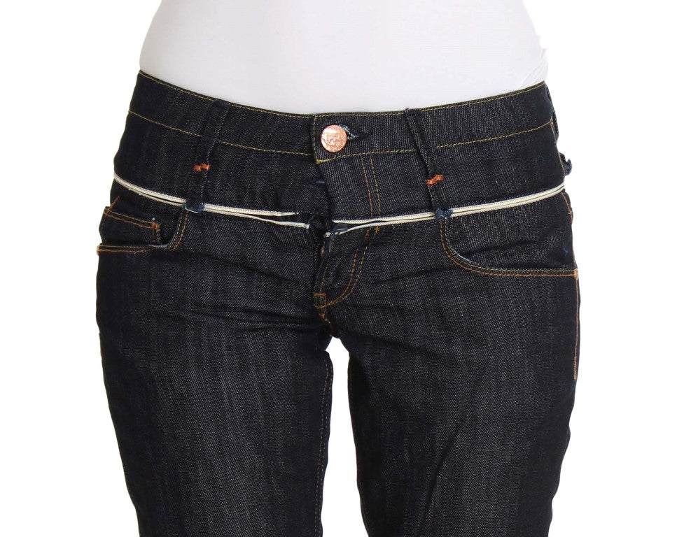Acht dark blue cotton straight-leg jeans