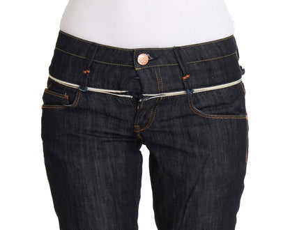 Acht dark blue cotton straight-leg jeans
