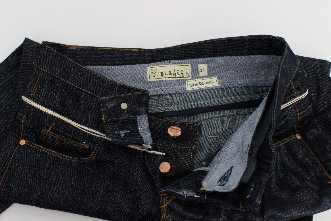 Acht dark blue cotton straight-leg jeans